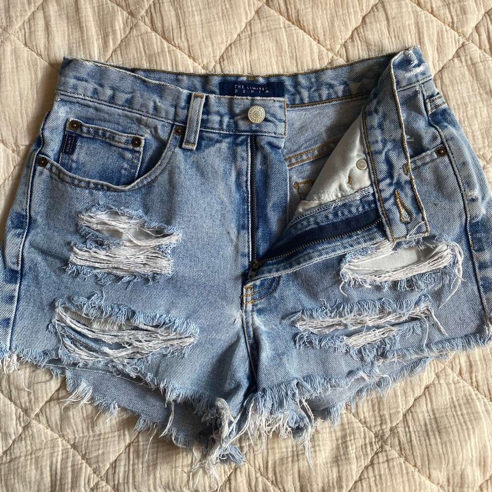The Limited Distressed Jean Shorts